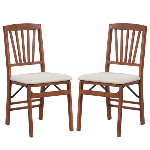 2/4 Set Kitchen Chairs with Rubber Wood Frame Upholstered Seat