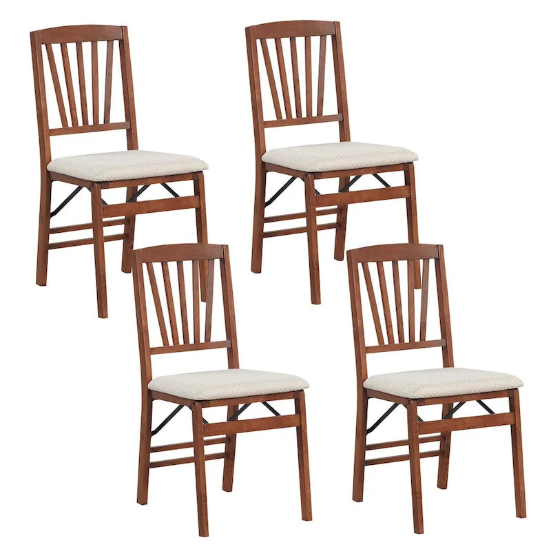 2/4 Set Kitchen Chairs with Rubber Wood Frame Upholstered Seat