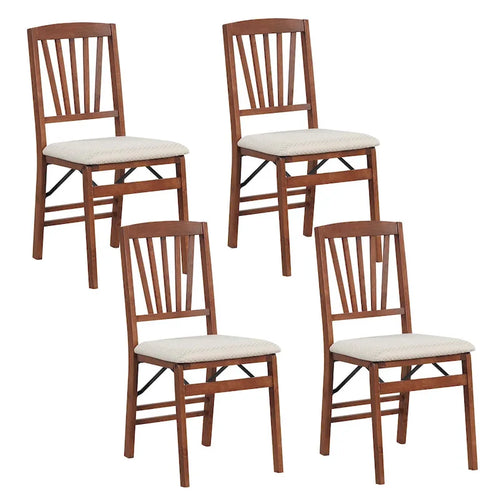 2/4 Set Kitchen Chairs with Rubber Wood Frame Upholstered Seat