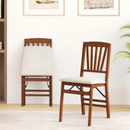 2/4 Set Kitchen Chairs with Rubber Wood Frame Upholstered Seat