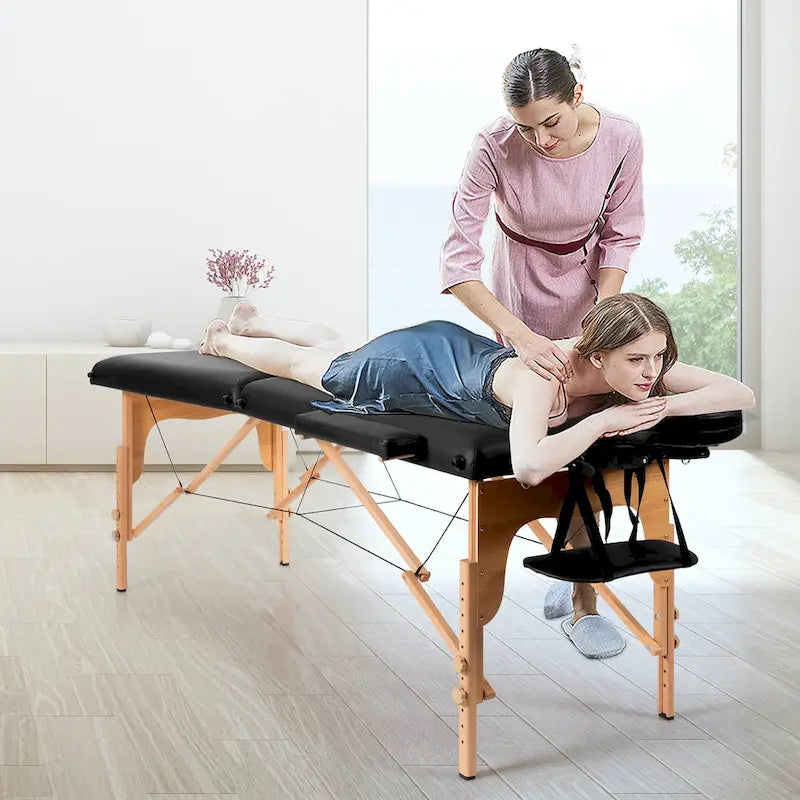 84L Portable Massage Table Adjustable Facial Spa Bed Tattoo