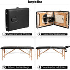 84L Portable Massage Table Adjustable Facial Spa Bed Tattoo