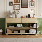 Console Table with Drawers and Shelves for Living Room, Entryway