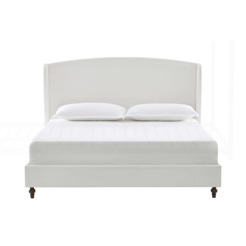 Minimalist Wingback Upholstered King Bed for Dreamy Sleep and Stylish Bedroom