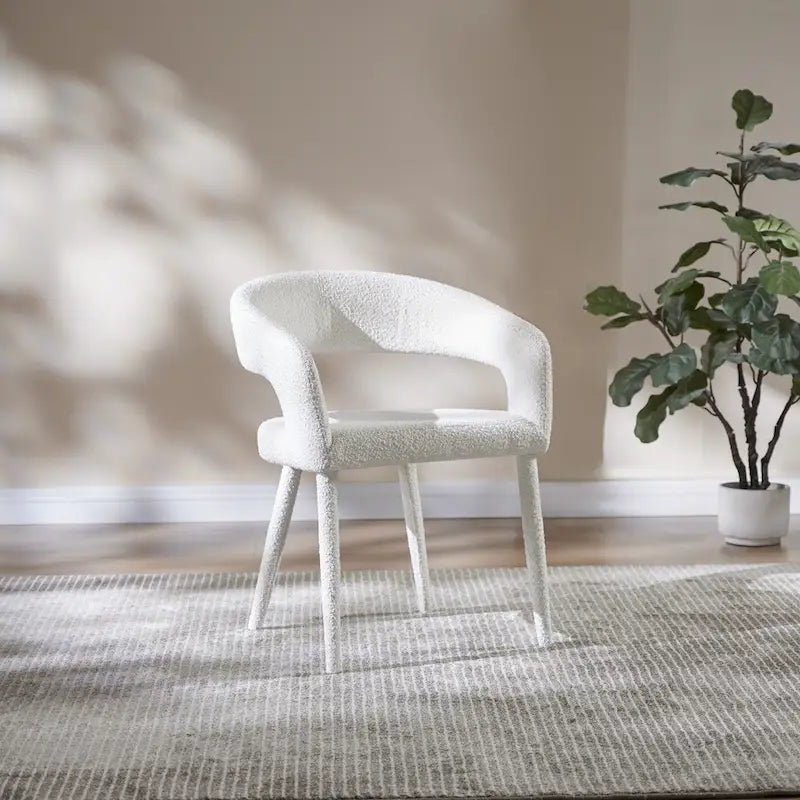 Boucle Upholstered Dining Chair (set of 6)