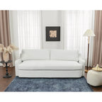 3-Seater Linen Upholstered Deep Seat Sofa with Flippable Cushions, 90W