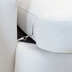 3-Seater Linen Upholstered Deep Seat Sofa with Flippable Cushions, 90W