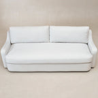 3-Seater Linen Upholstered Deep Seat Sofa with Flippable Cushions, 90W