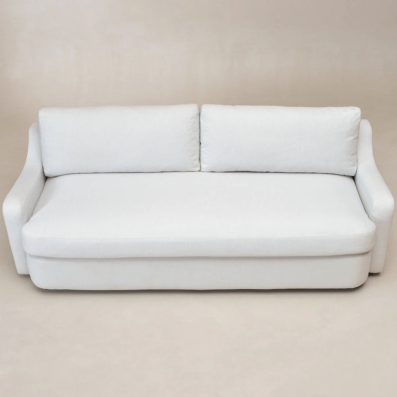 3-Seater Linen Upholstered Deep Seat Sofa with Flippable Cushions, 90W