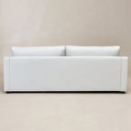 3-Seater Linen Upholstered Deep Seat Sofa with Flippable Cushions, 90W