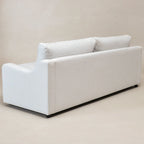 3-Seater Linen Upholstered Deep Seat Sofa with Flippable Cushions, 90W