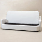 3-Seater Linen Upholstered Deep Seat Sofa with Flippable Cushions, 90W