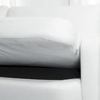 3-Seater Linen Upholstered Deep Seat Sofa with Flippable Cushions, 90W