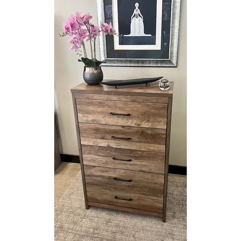 5 Drawer Upright Dresser