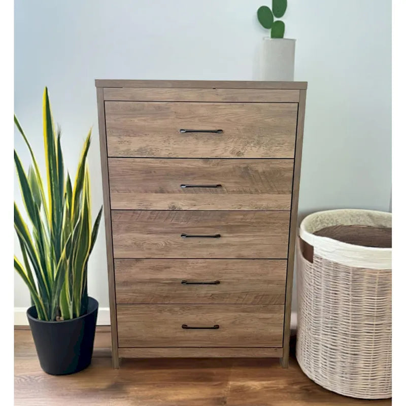 5 Drawer Upright Dresser