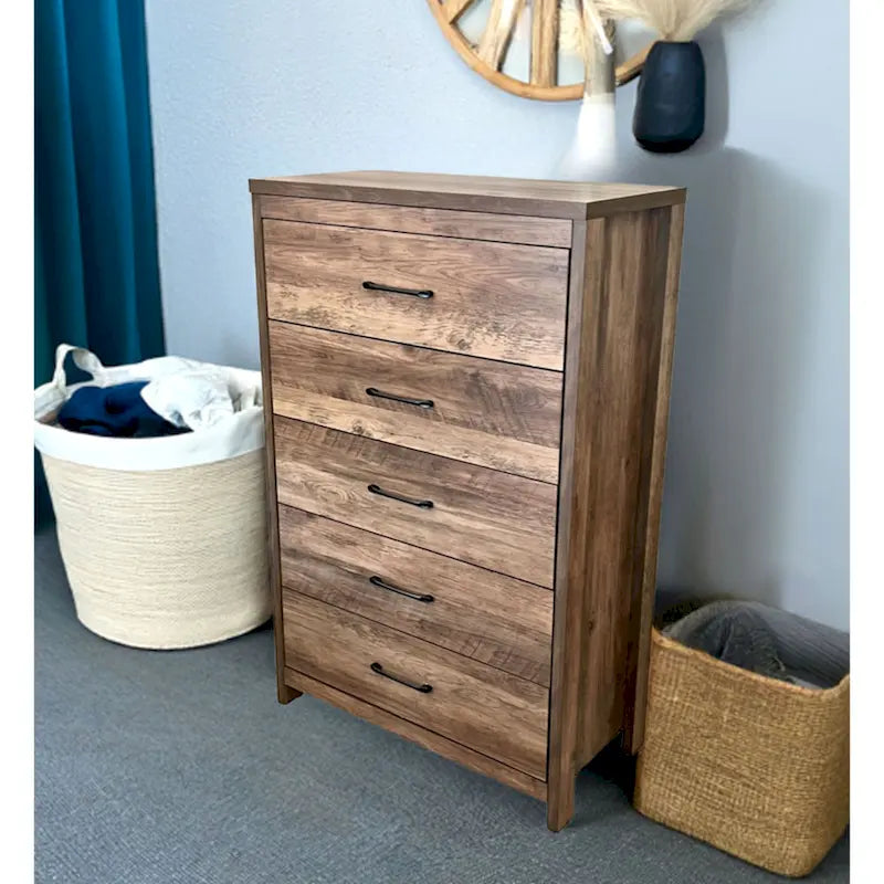 5 Drawer Upright Dresser