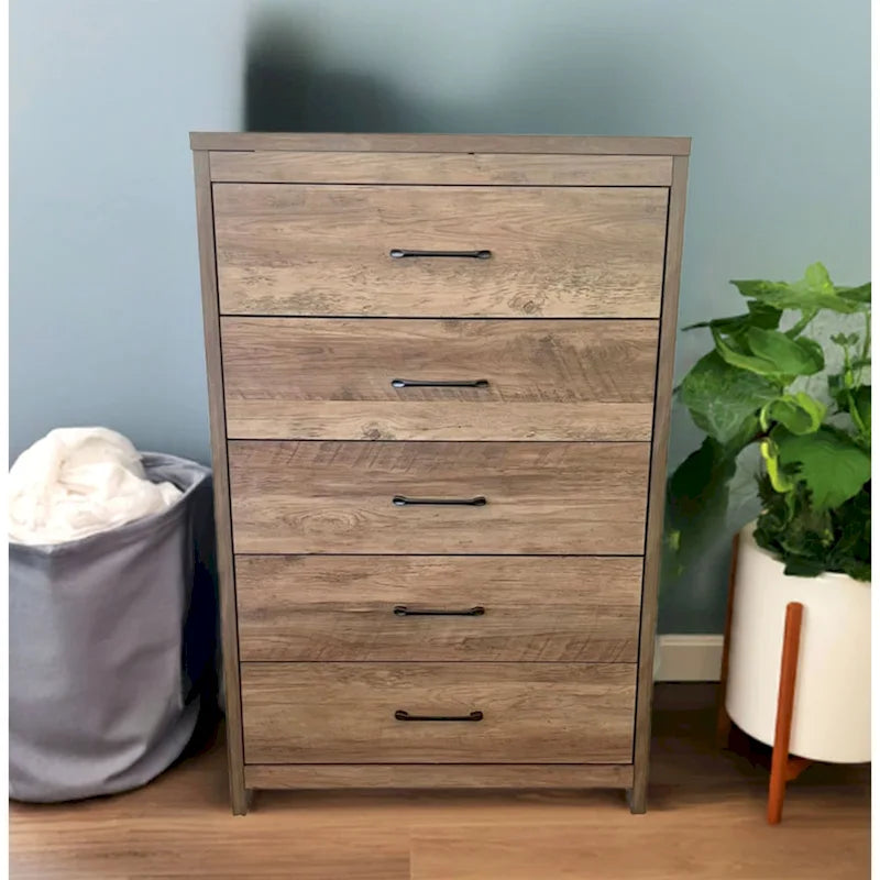 5 Drawer Upright Dresser