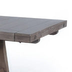 Yael Dining Table, Light Brown Mahogany Wood, Extendable 76-106 Inch