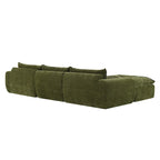 116-Inch Modern Chenille Sectional Sofa with High-Density Foam
