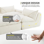 116-Inch Modern Chenille Sectional Sofa with High-Density Foam