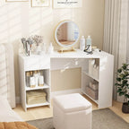 Computer Desk with Drawer and Storage Shelves for Home