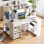 Computer Desk with Drawer and Storage Shelves for Home