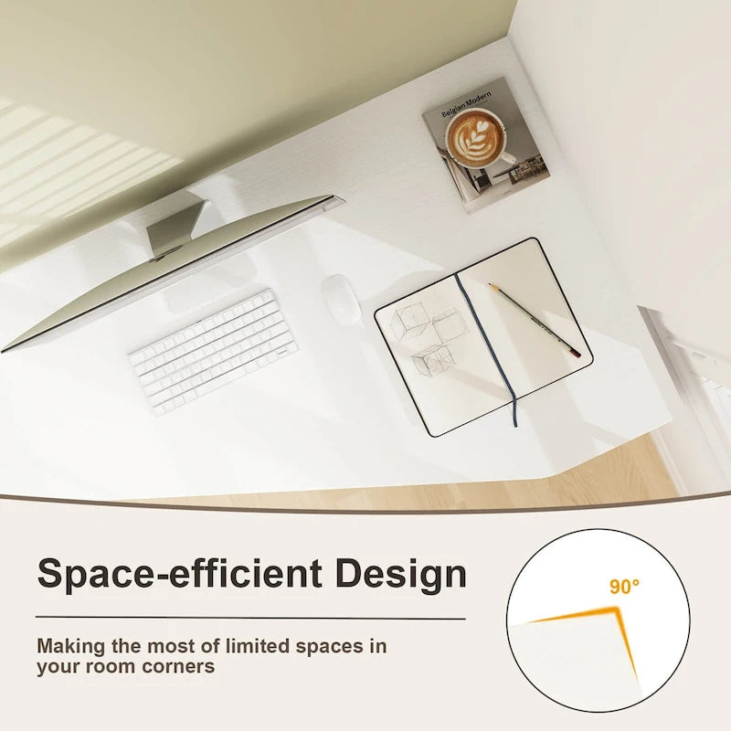 Computer Desk with Drawer and Storage Shelves for Home