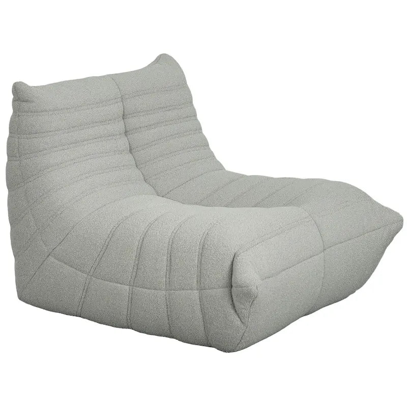 Bean Bag Chair with Teddy Fleece and High-Density Foam