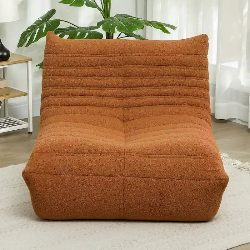 Bean Bag Chair with Teddy Fleece and High-Density Foam