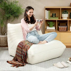 Bean Bag Chair with Teddy Fleece and High-Density Foam