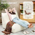 Bean Bag Chair with Teddy Fleece and High-Density Foam