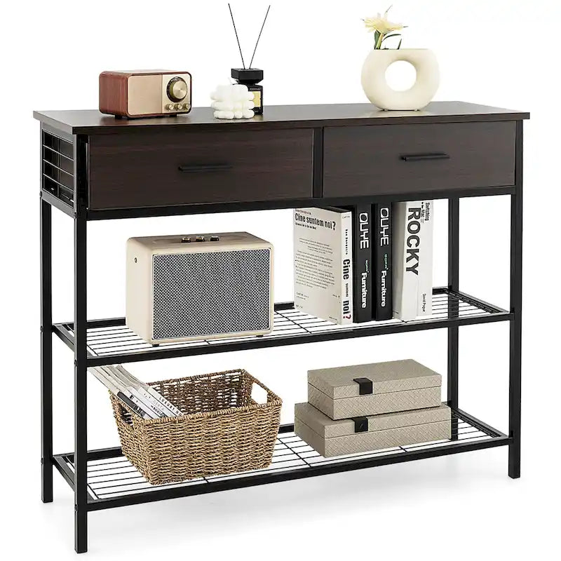 Console Entryway Sofa Table with 2 Drawers for Entrance Living
