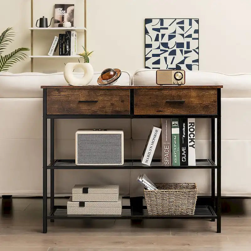 Console Entryway Sofa Table with 2 Drawers for Entrance Living