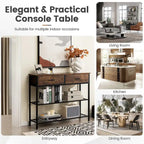 Console Entryway Sofa Table with 2 Drawers for Entrance Living