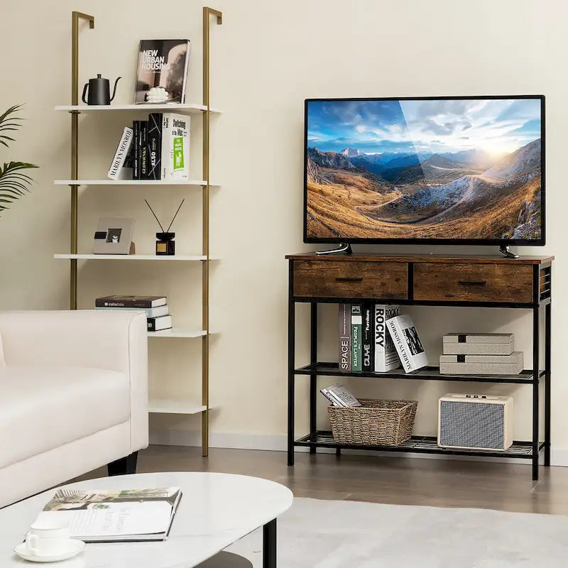 Console Entryway Sofa Table with 2 Drawers for Entrance Living