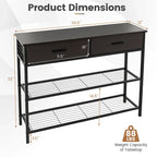 Console Entryway Sofa Table with 2 Drawers for Entrance Living