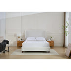 Headboard Upholstered Wingback Platform Bed