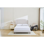 Headboard Upholstered Wingback Platform Bed