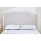 Headboard Upholstered Wingback Platform Bed