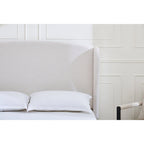 Headboard Upholstered Wingback Platform Bed