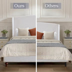 Headboard Upholstered Wingback Platform Bed
