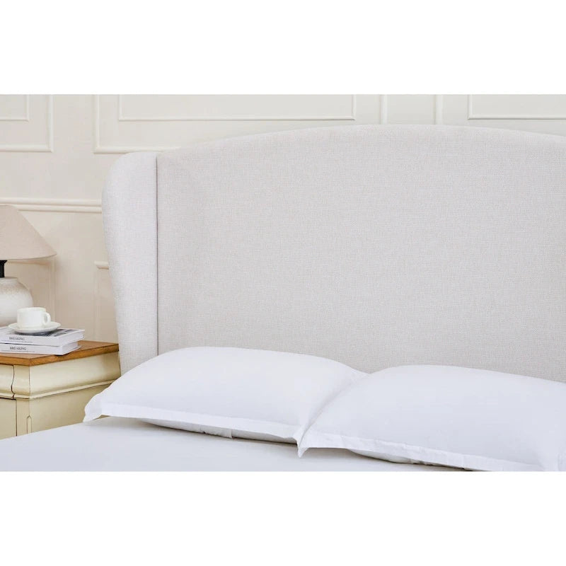 Headboard Upholstered Wingback Platform Bed