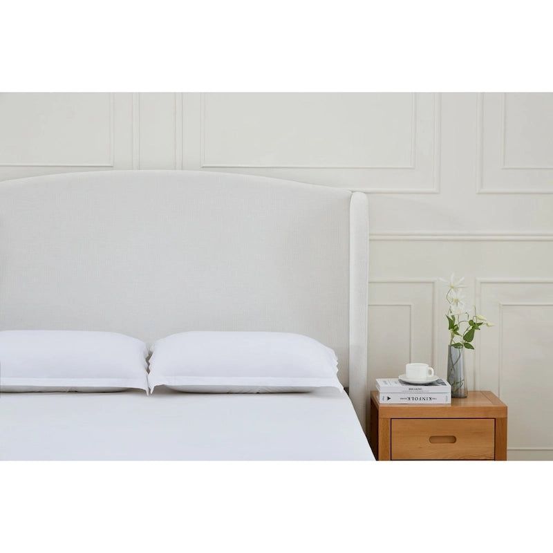Headboard Upholstered Wingback Platform Bed