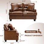 Faux Leather 2 Piece Chair and Sofa Set