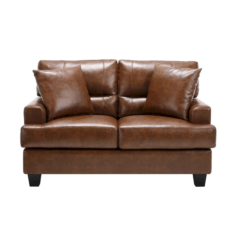Faux Leather 2 Piece Chair and Sofa Set