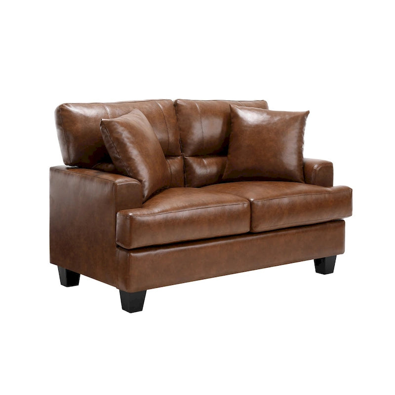 Faux Leather 2 Piece Chair and Sofa Set