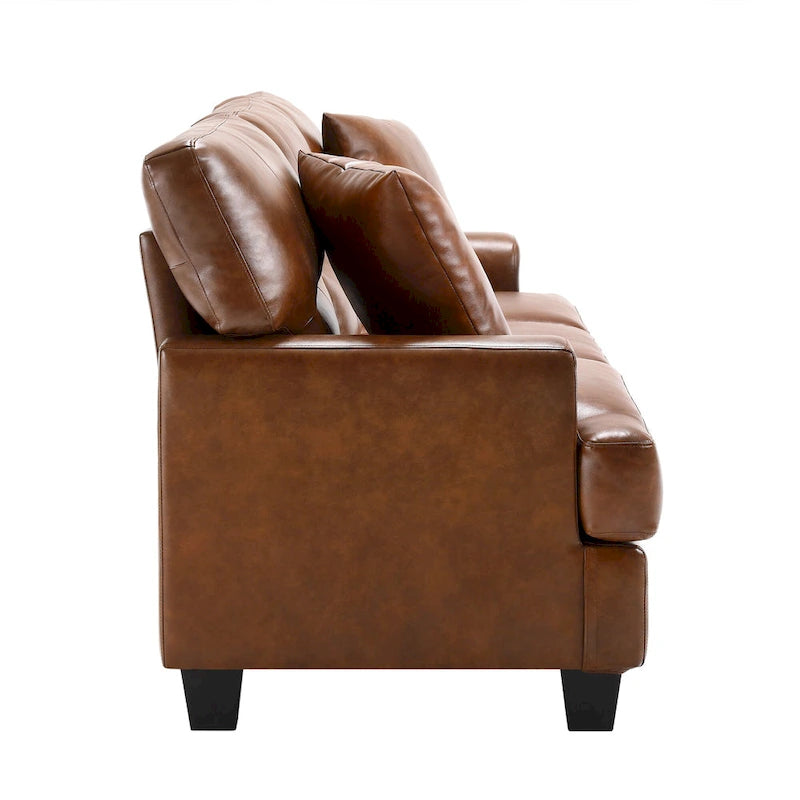 Faux Leather 2 Piece Chair and Sofa Set