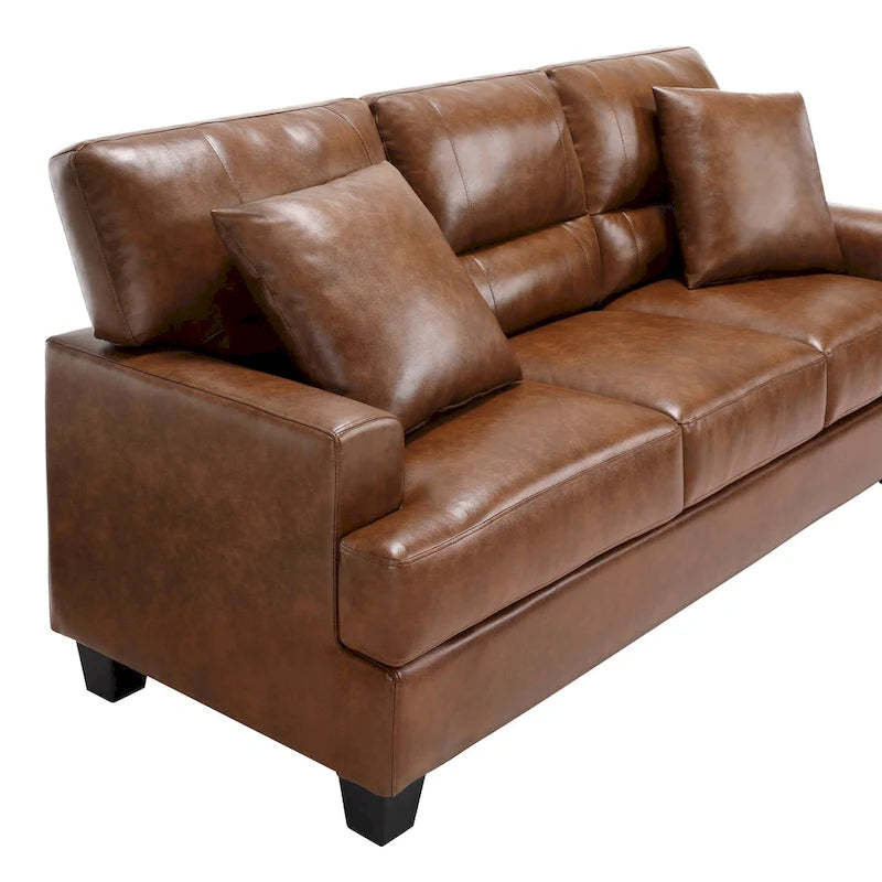 Faux Leather 2 Piece Chair and Sofa Set
