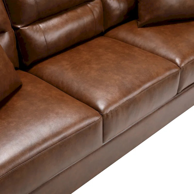 Faux Leather 2 Piece Chair and Sofa Set