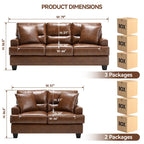 Faux Leather 2 Piece Chair and Sofa Set